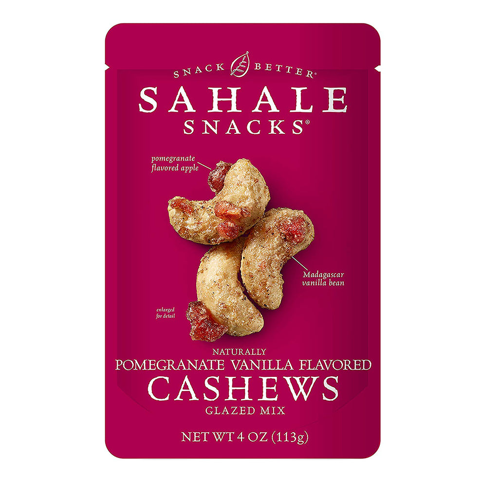 Sahale Snacks Pomegranate Vanilla Flavored Cashews Glazed Mix 4oz Bag - High-quality Nuts, Seeds and Fruits by Sahale Snacks at BariatricPal Store