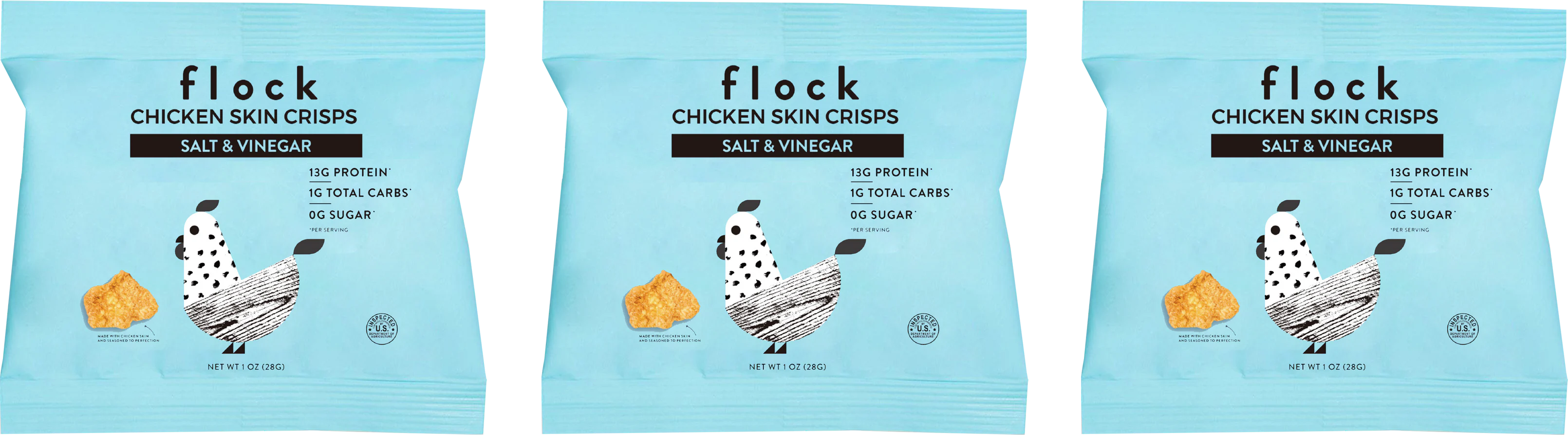 Flock Foods Keto Chicken Chips - Salt & Vinegar