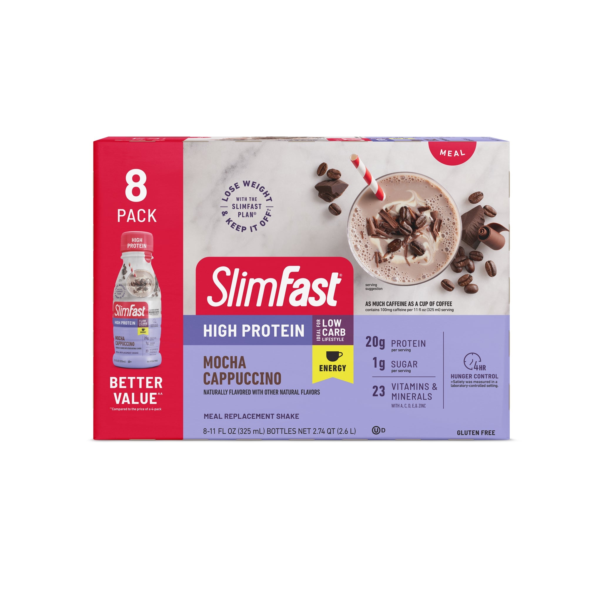 SlimFast Advanced Energy Ready-to-Drink Shakes 12 pk - High-quality Protein by SlimFast at BariatricPal Store