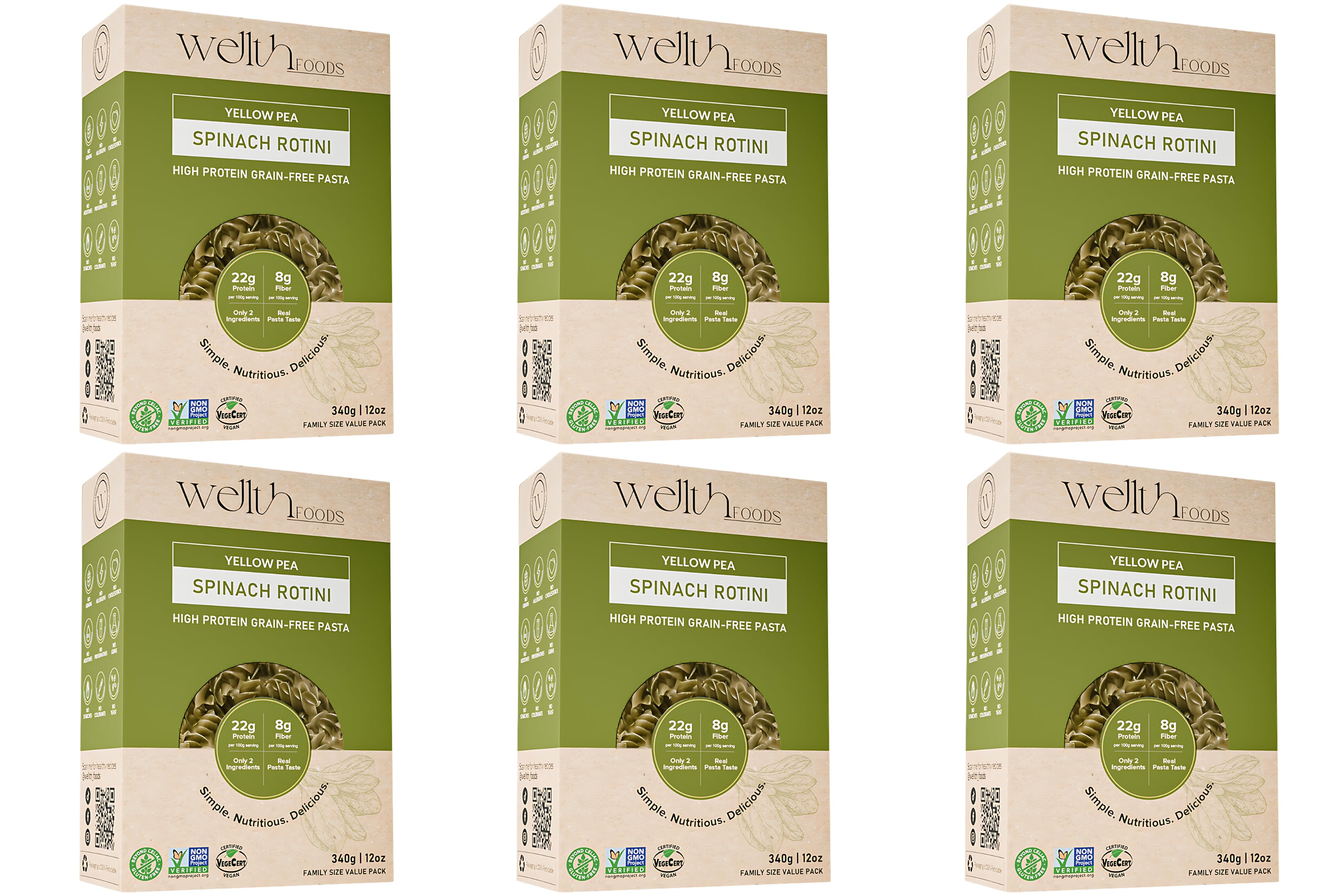 #Flavor_Spinach Rotini, 12oz #Size_6-Pack