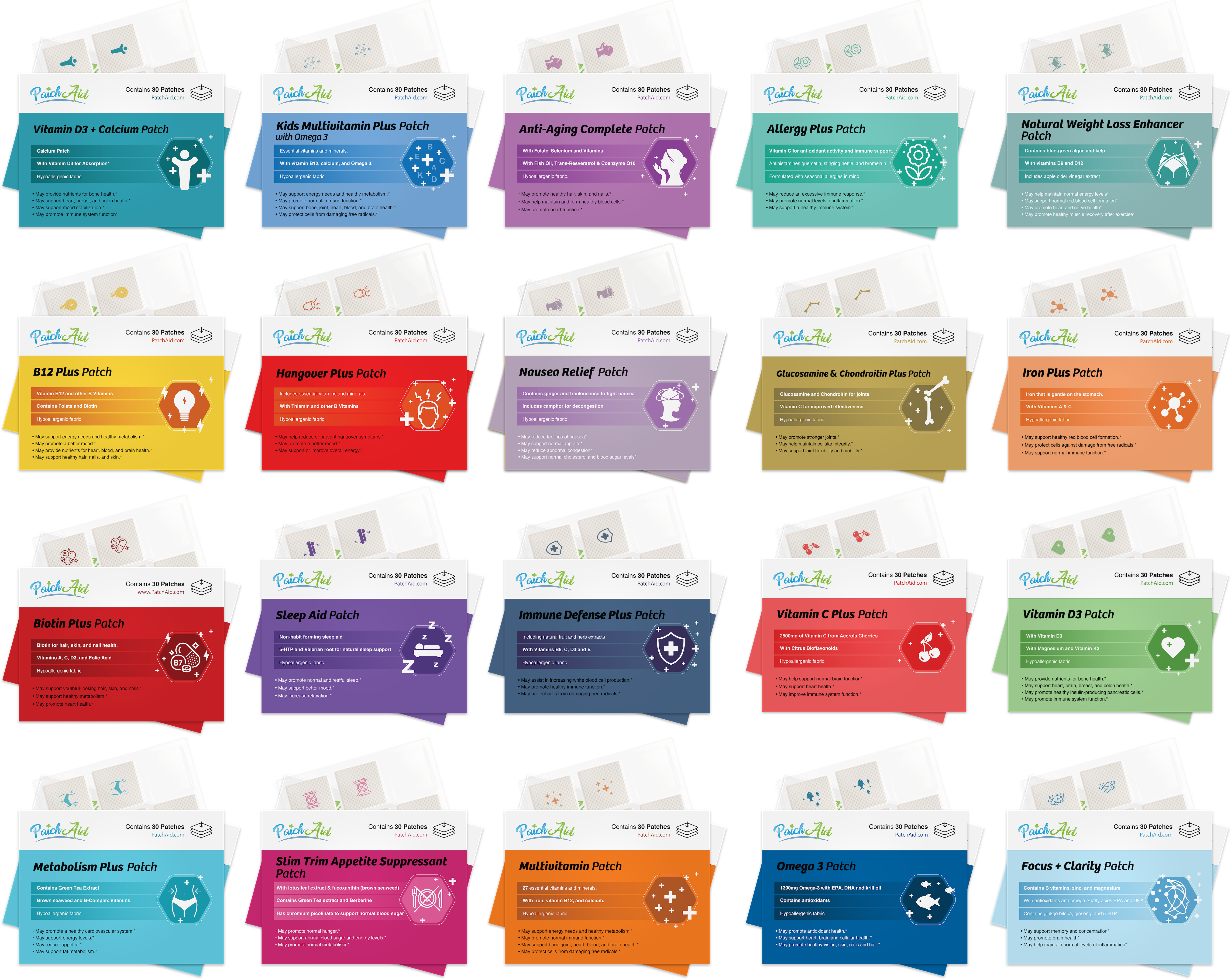 Super Mega Vitamin Patch Pack by PatchAid - High-quality Vitamin Patch by PatchAid at BariatricPal Store