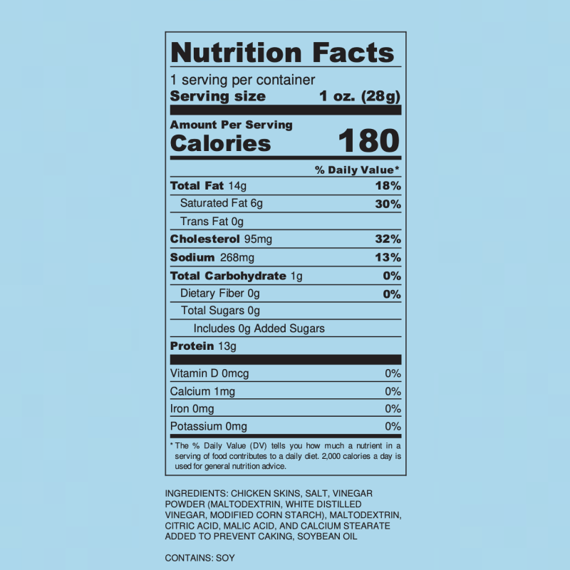 Flock Foods Keto Chicken Chips - Salt & Vinegar