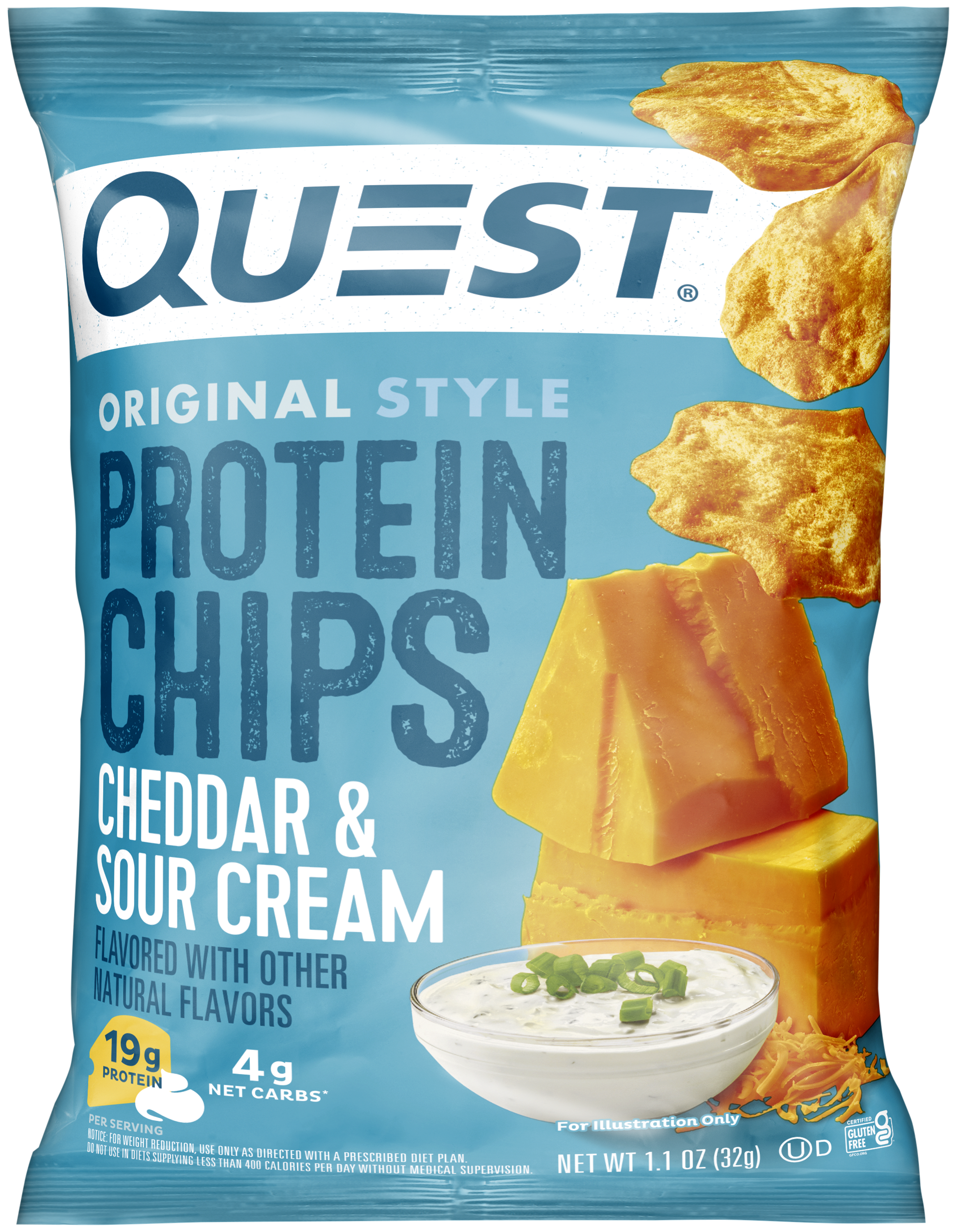 Quest Protein Chips - Cheddar and Sour Cream - High-quality Protein Chips by Quest Nutrition at BariatricPal Store