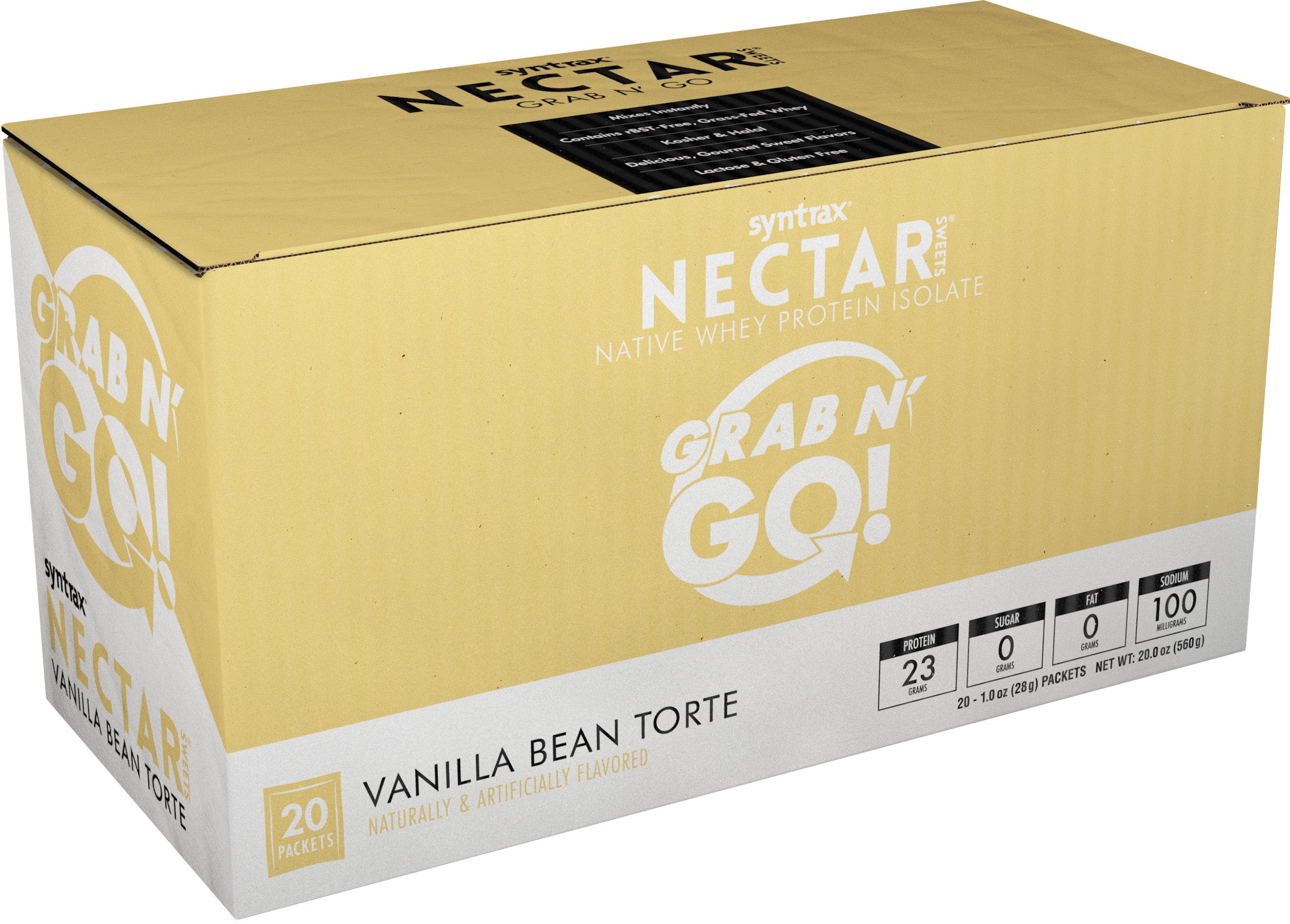 Syntrax Nectar Protein Powder Grab N' Go Box - Vanilla Bean - High-quality Single Serve Protein Packets by Syntrax at BariatricPal Store