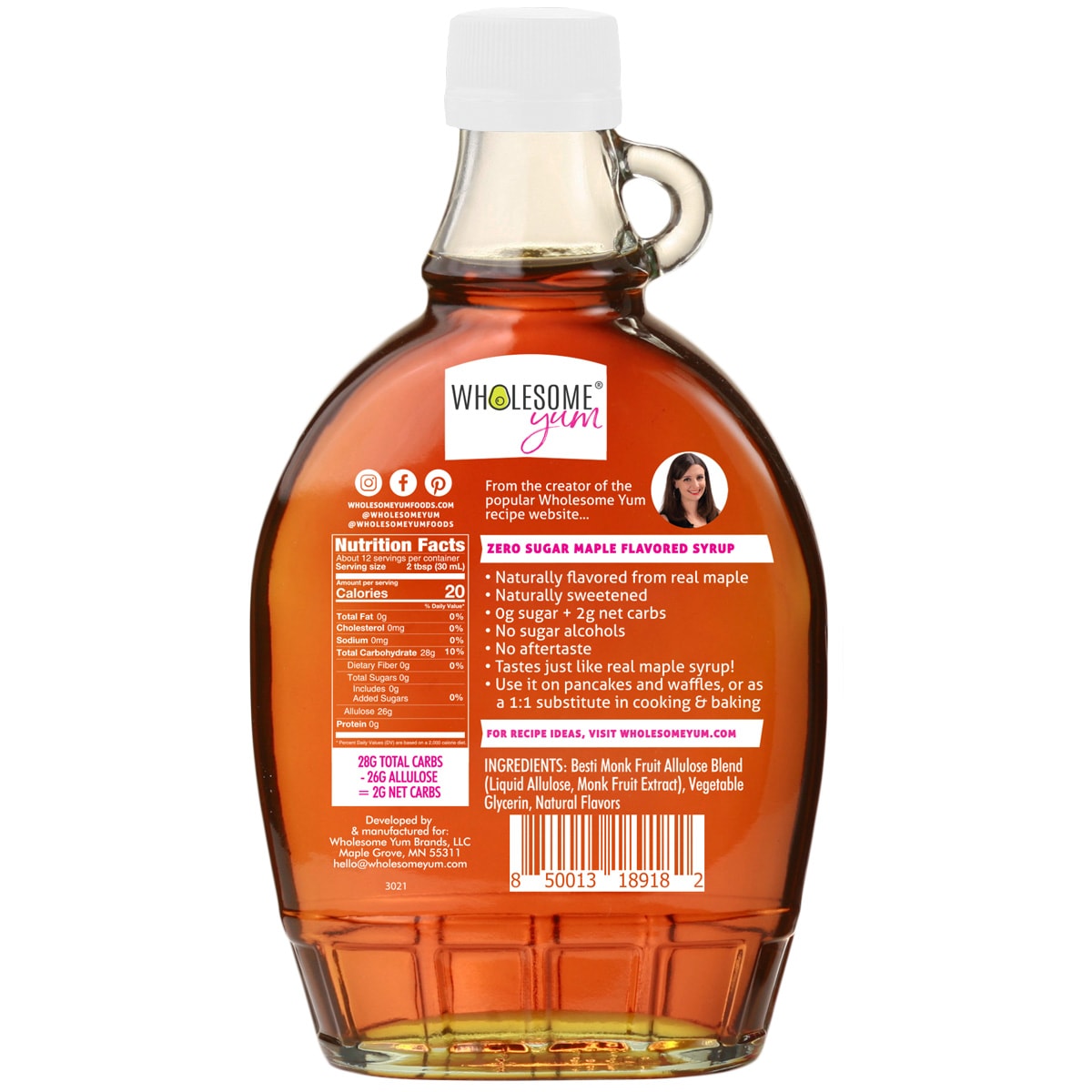 Wholesome Yum Zero Sugar Maple Syrup - High-quality Syrups by Wholesome Yum at BariatricPal Store