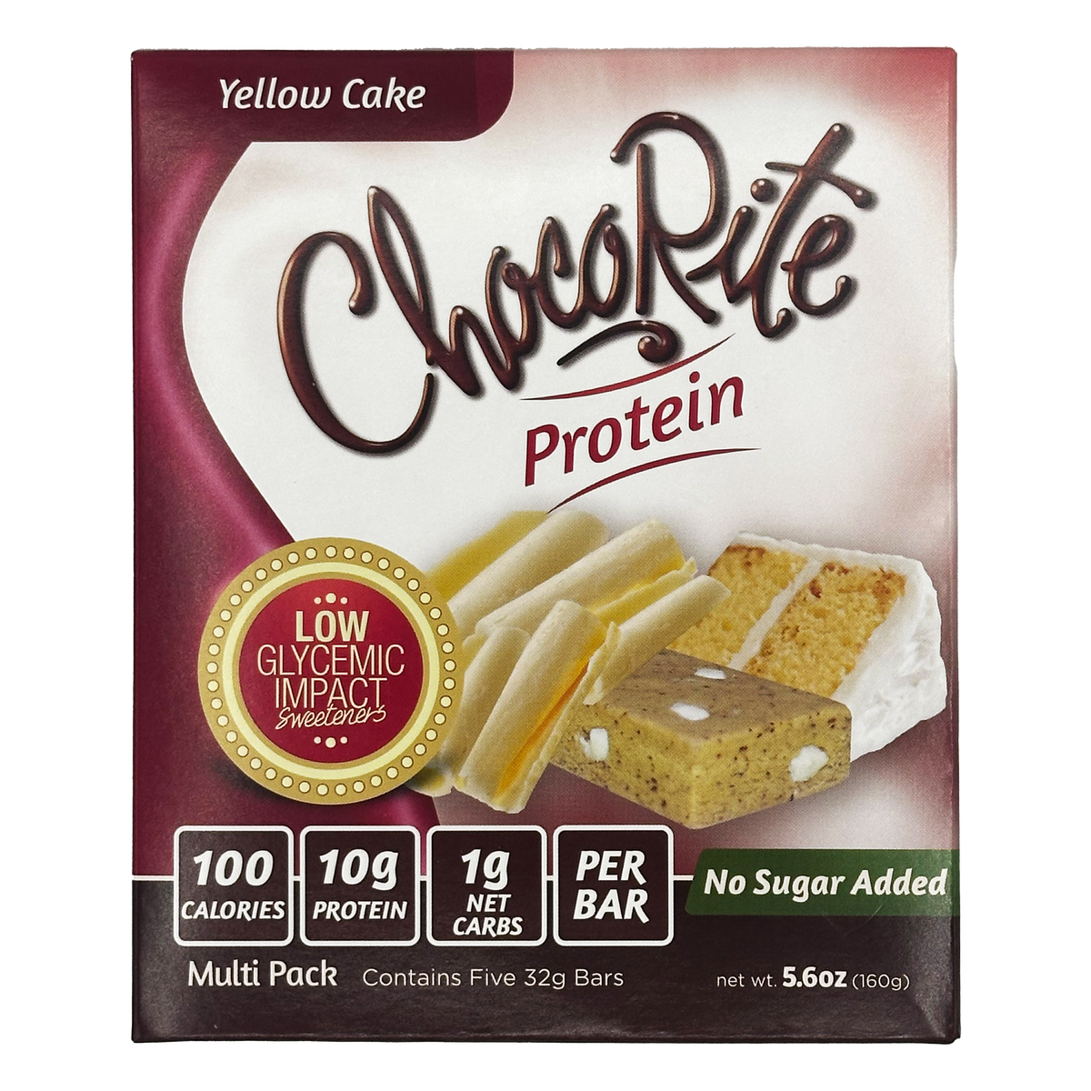 Barres protéinées ChocoRite gâteau jaune - 5/Boîte, Une boîte