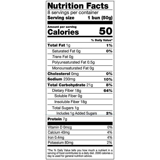 Aunt Millie's Live Carb Smart Hamburger Bun, 8 buns - High-quality Bread Products by Aunt Millie's at BariatricPal Store