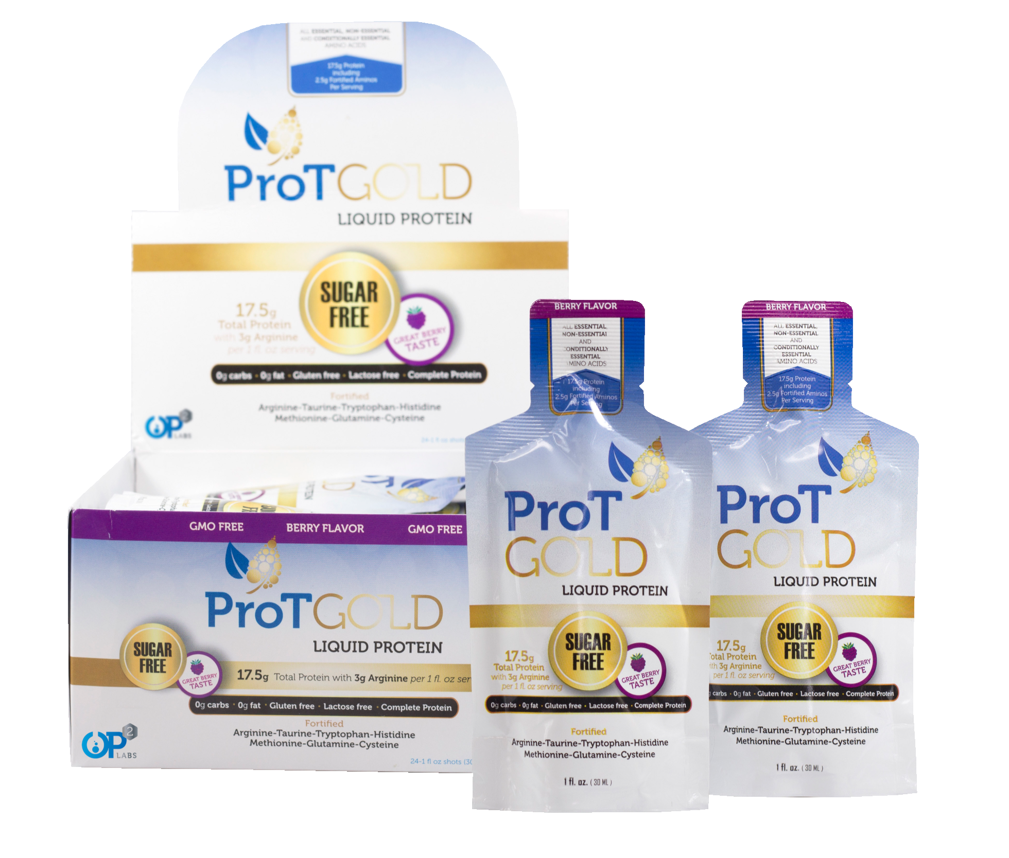 Liquid Collagen Protein Packets by ProT Gold - Berry - High-quality Liquid Protein by ProT Gold at 