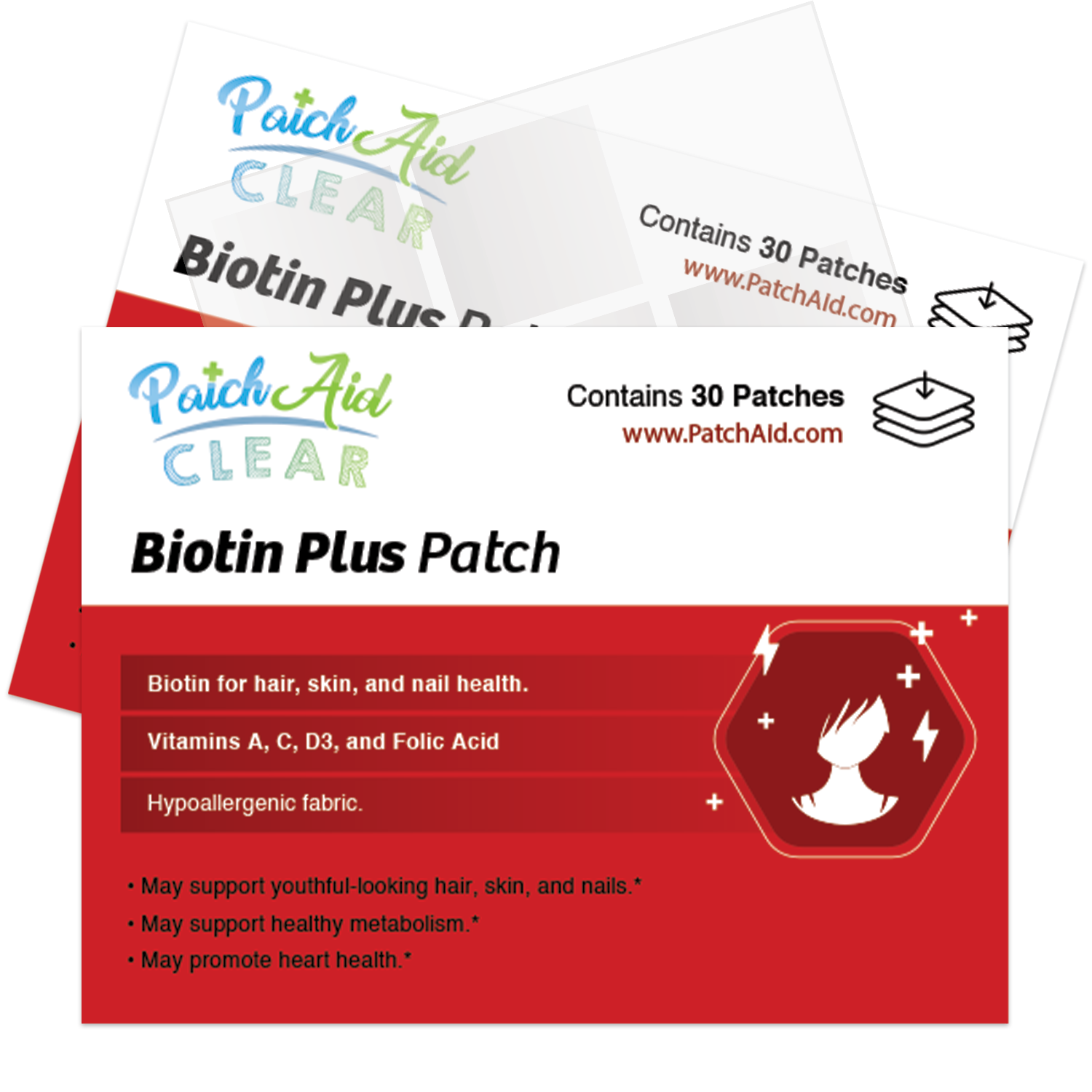 Biotin Plus Vitamin Patch for Hair, Skin, and Nails by PatchAid - High-quality Vitamin Patch by PatchAid at 