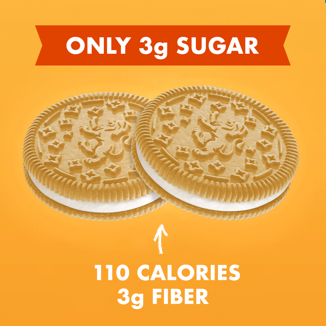 Rip Van Leos Low Sugar Sandwich Creme Cookies - Golden Vanilla - High-quality Cakes & Cookies by Rip Van at BariatricPal Store