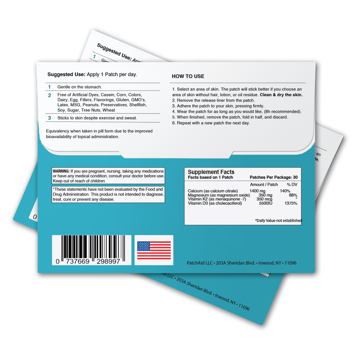 Vitamin D3 Plus Calcium Vitamin Patch by PatchAid - High-quality Vitamin Patch by PatchAid at BariatricPal Store