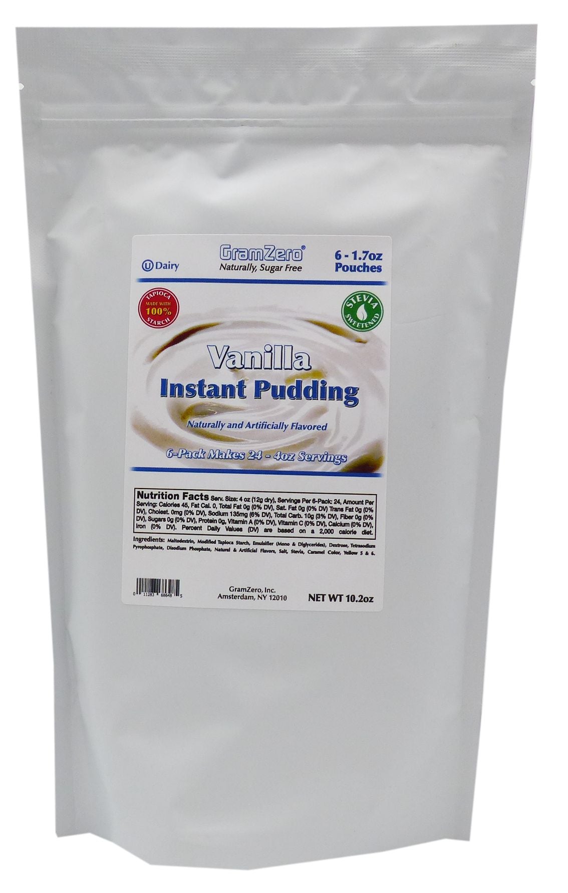 #Flavor_Vanilla #Size_6 pouches