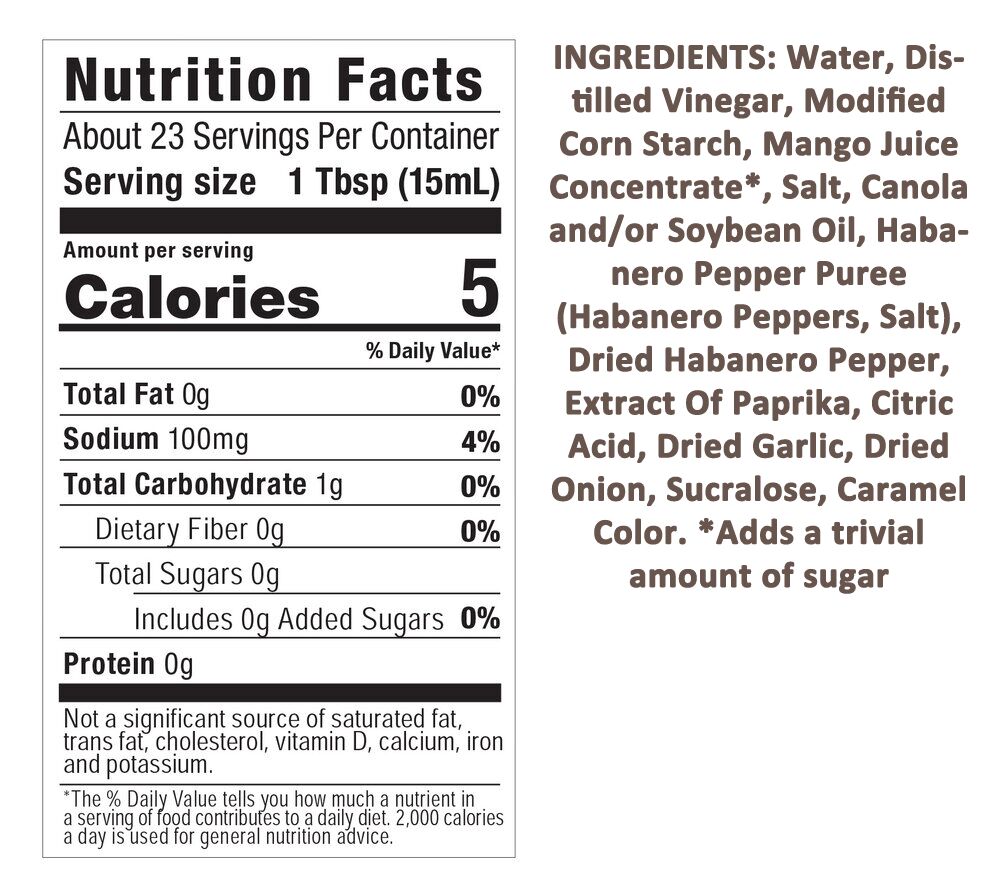 #Flavor_Mango Habanero, Medium Hot