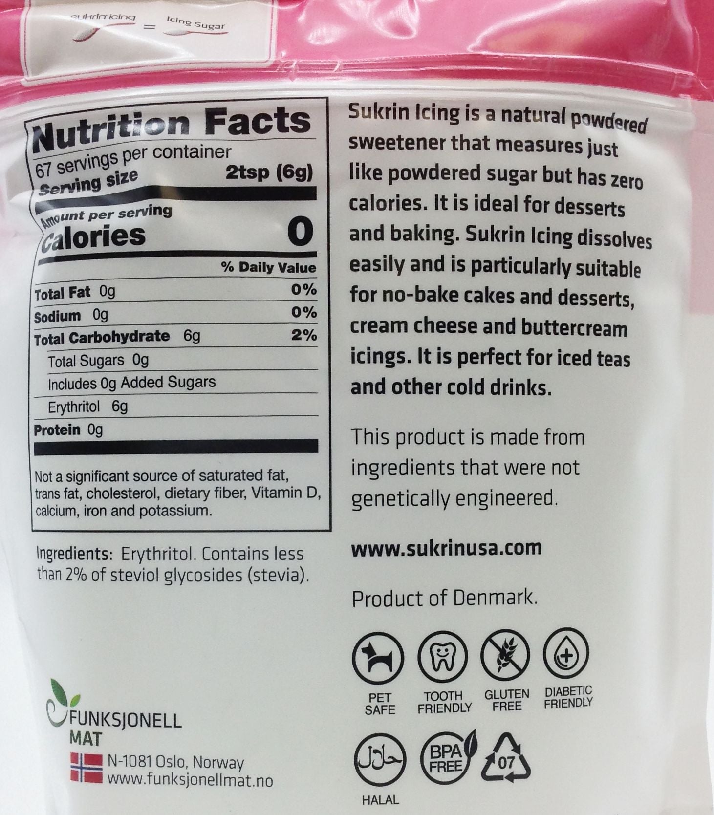 Sukrin Icing 14.1 oz. (400 g) - High-quality Gluten Free by Sukrin at BariatricPal Store