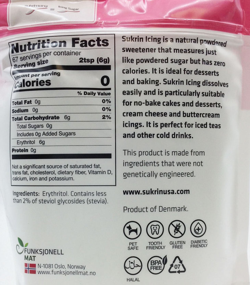 Sukrin Icing 14.1 oz. (400 g) - High-quality Gluten Free by Sukrin at 