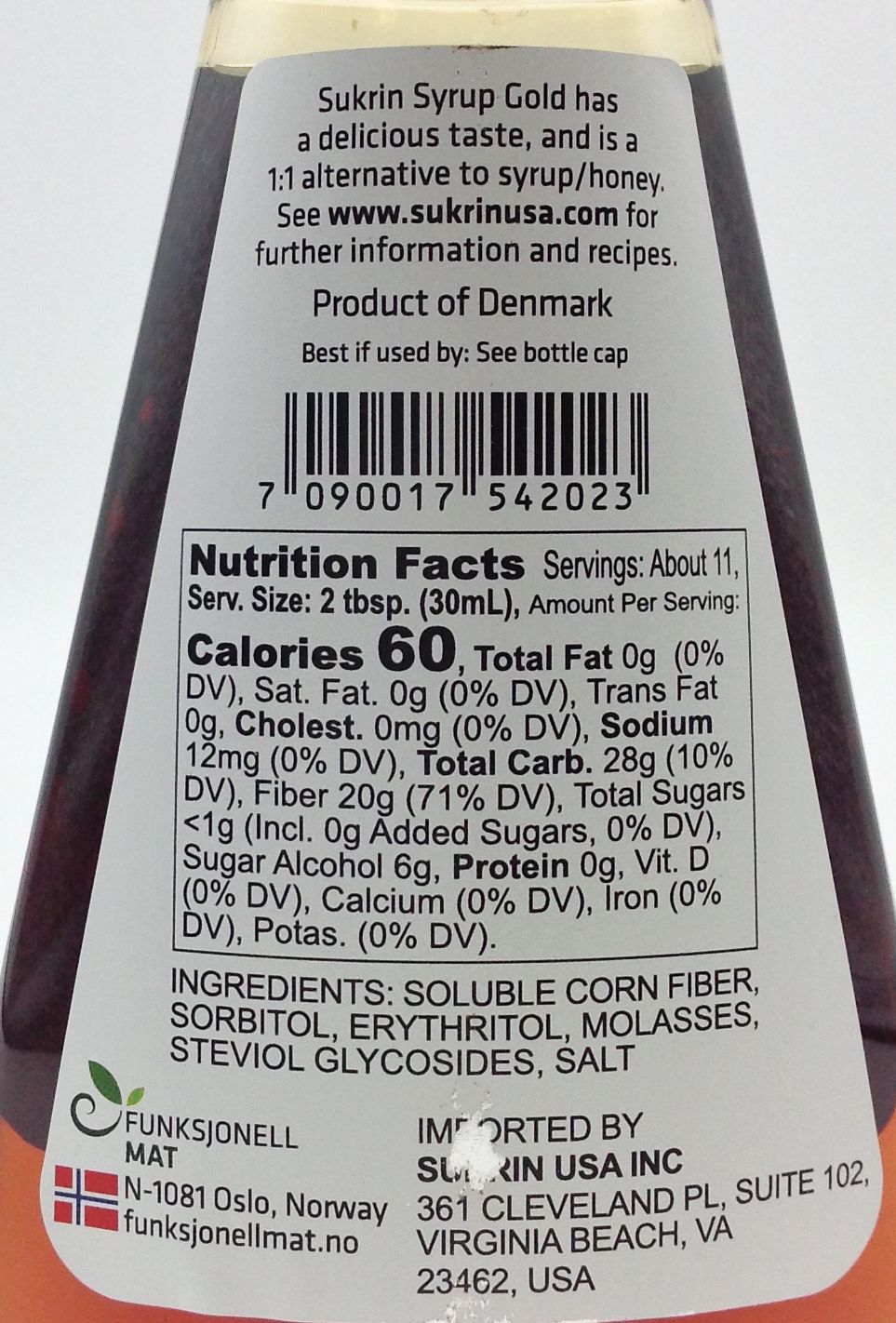 Sukrin Syrup Gold, Syrup and Honey Alternative 15.9 oz(450g) - High-quality Breakfast Foods by Sukrin at BariatricPal Store