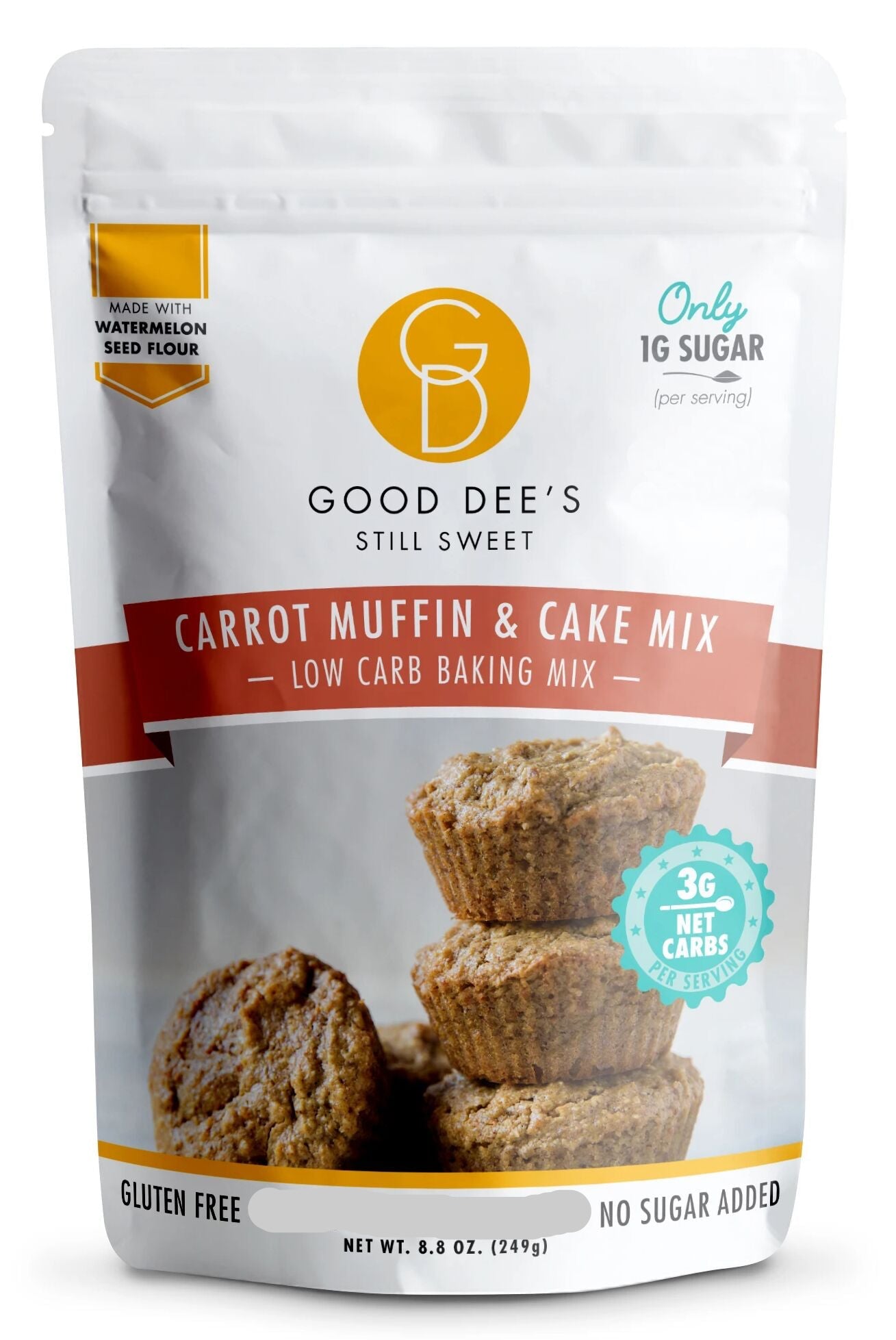 Good Dee's Low Carb Carrot Muffin & Cake Mix 8.8 oz - High-quality Baking Products by Good Dee's at BariatricPal Store