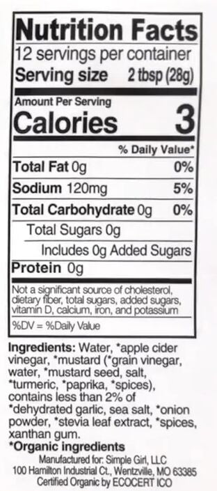 #Flavor_Sweet Mustard, Organic #Size_12 fl oz