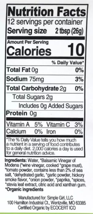 #Flavor_Country Sweet, Organic #Size_12 fl oz