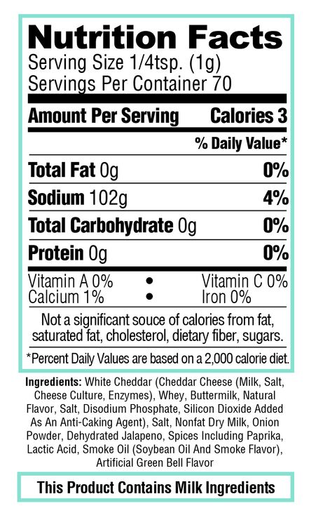 #Flavor_Smoky Jalapeno & Cheese (2.5 oz)