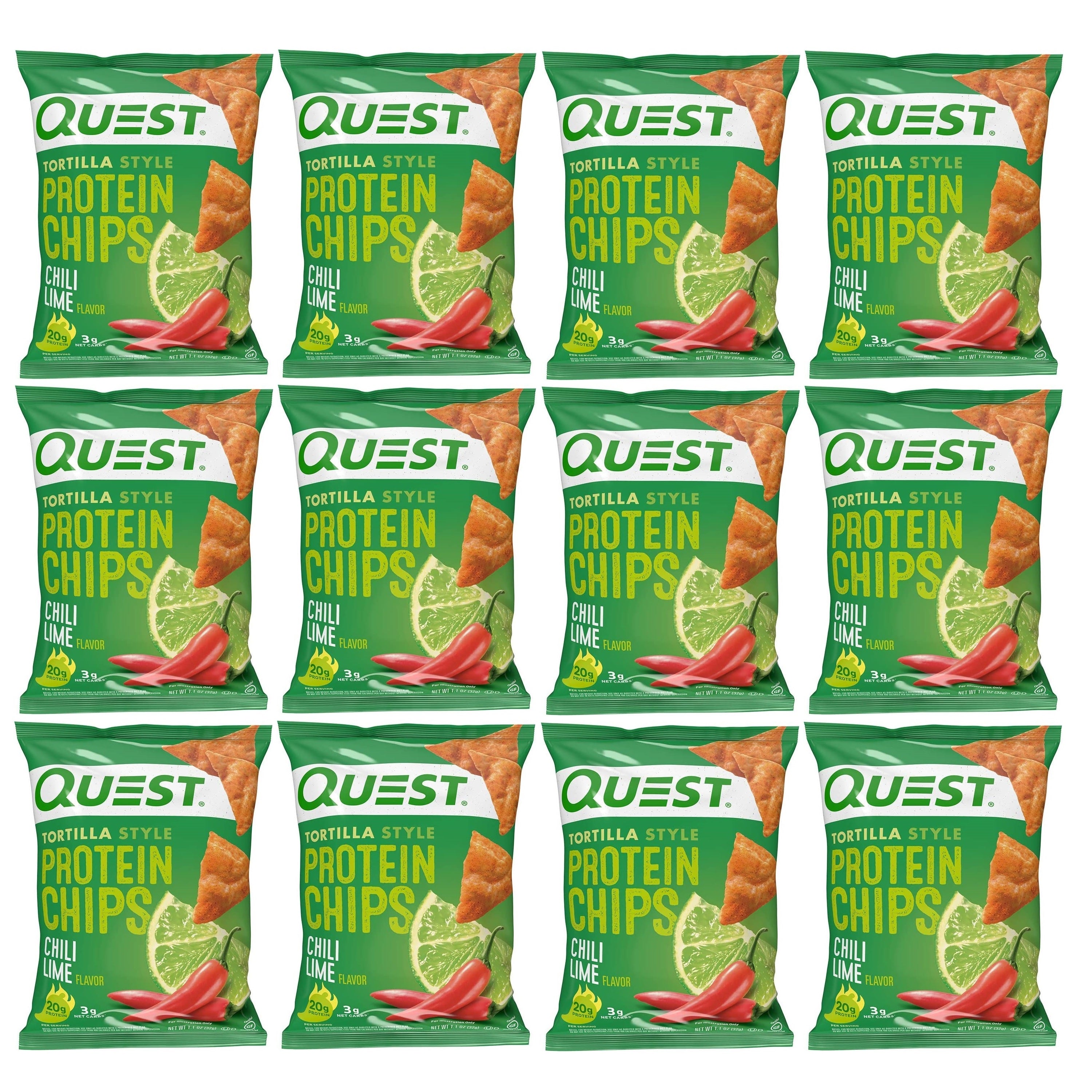 Quest Tortilla Style Protein Chips - Chili Lime - High-quality Protein Chips by Quest Nutrition at BariatricPal Store