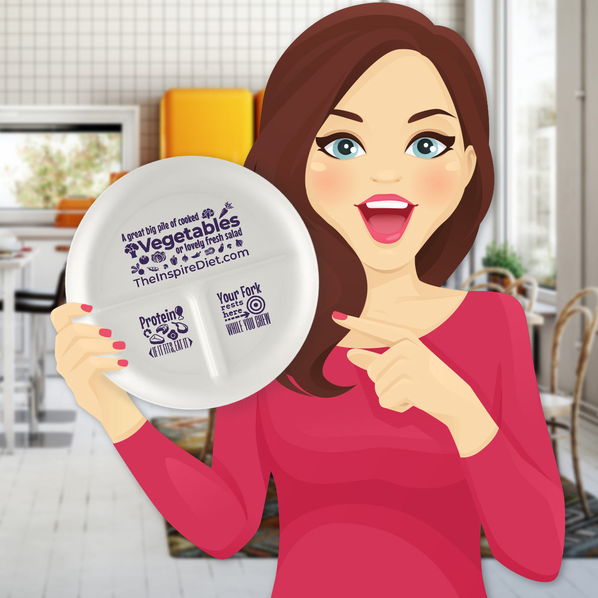 Inspire Diet Portion Plate by Bariatric Eating - High-quality Accessories by Bariatric Eating at BariatricPal Store