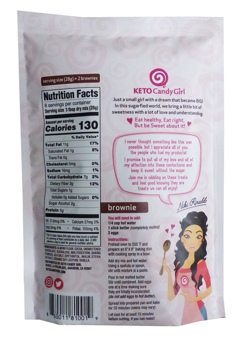 Keto Candy Girl Keto Brownie Mix 8 oz - High-quality Baking Products by Keto Candy Girl at 