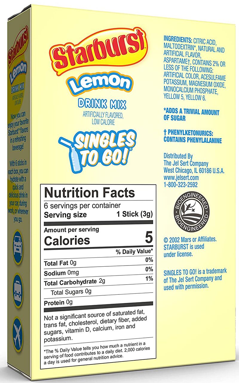 #Flavor_Lemon #Size_6 sticks