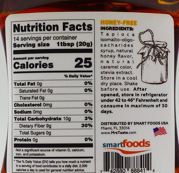 Mrs Taste Zero Sugar Honey-Free 10 oz - High-quality Gluten Free by Mrs Taste at BariatricPal Store