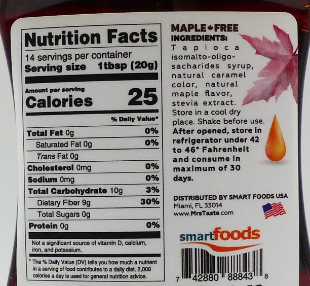 Mrs Taste Zero Sugar Maple-Free 10 oz - High-quality Gluten Free by Mrs Taste at BariatricPal Store