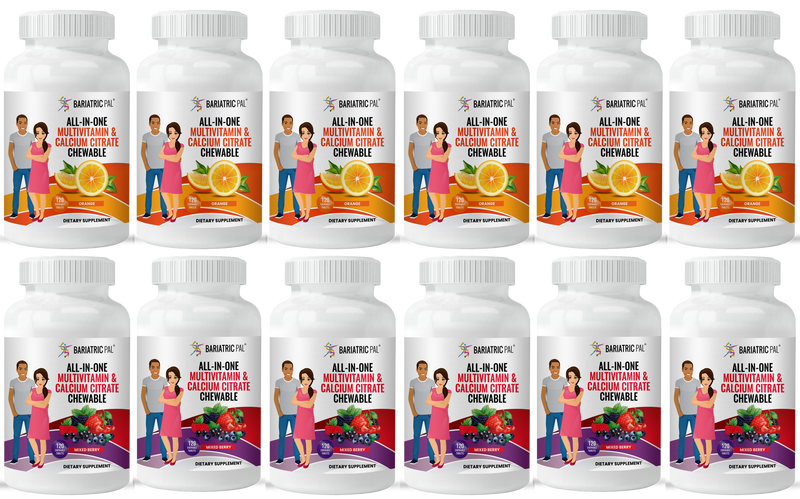 BariatricPal "ALL-IN-ONE" Chewable Multivitamin with Calcium Citrate & Iron - Variety Pack (NEW!) - High-quality Multivitamins by BariatricPal at 