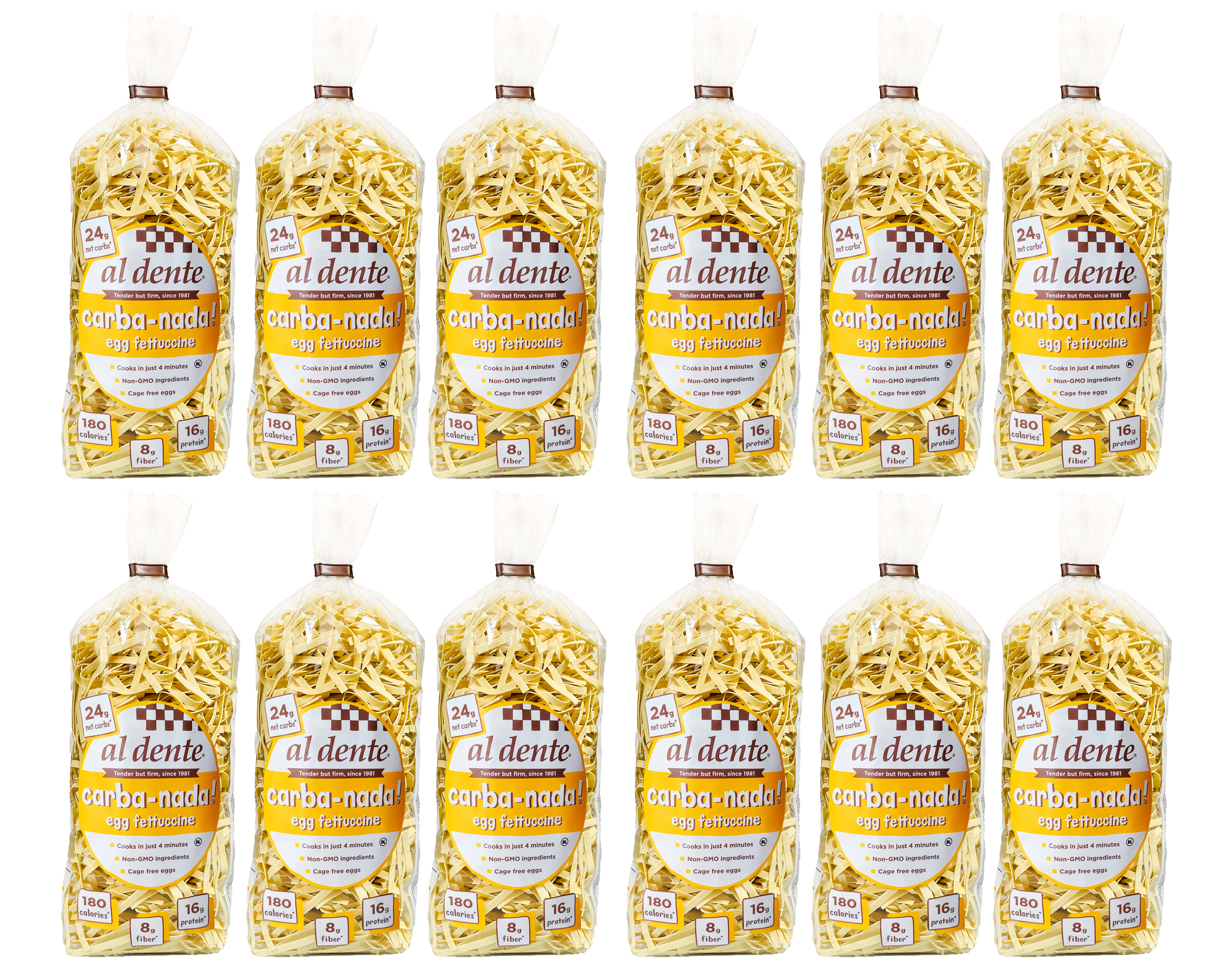 Carba-Nada Reduced Carb Pasta by Al Dente Pasta Company - Egg Fettuccine (10 oz) - High-quality Pasta by Carba-Nada at BariatricPal Store