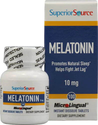 Superior Source Melatonin 10mg MicroLingual® Instant Dissolve Tablets - High-quality Melatonin by Superior Source at BariatricPal Store