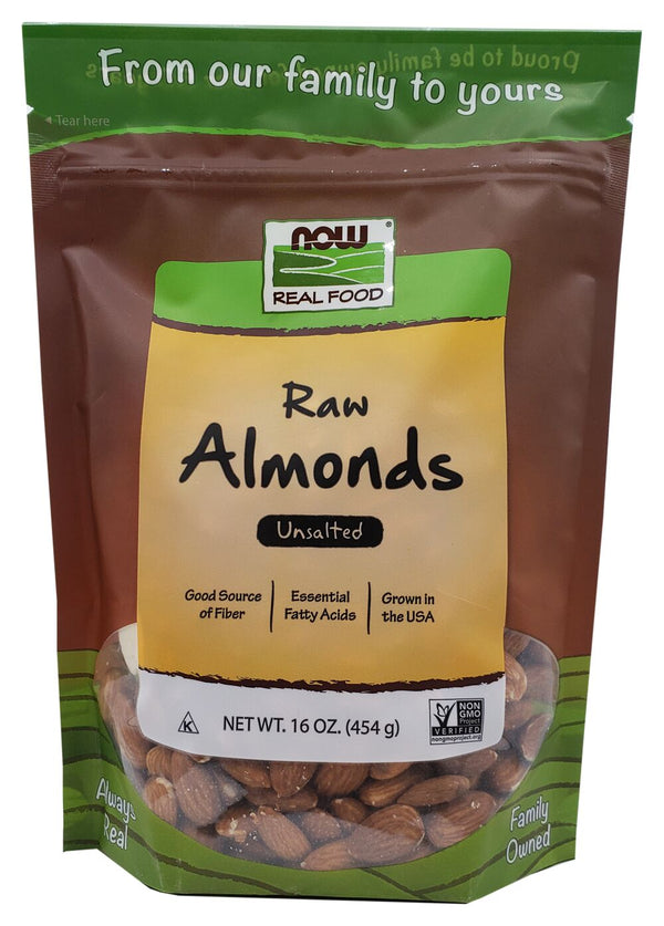 NOW Almonds 16 oz (454 g) - High-quality Nuts, Seeds and Fruits by NOW at 