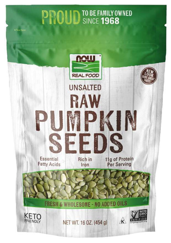 NOW Pumpkin Seeds 16 oz. (454g) - High-quality Nuts, Seeds and Fruits by NOW at 