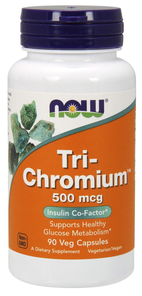 NOW Tri-Chromium with Cinnamon 90 veg capsules - High-quality Blood Sugar Support by NOW at BariatricPal Store