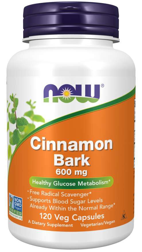 NOW Cinnamon Bark 120 capsules - High-quality Herbs by NOW at BariatricPal Store