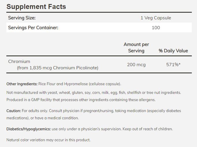 #Dosage_200 mcg #Size_100 veg capsules