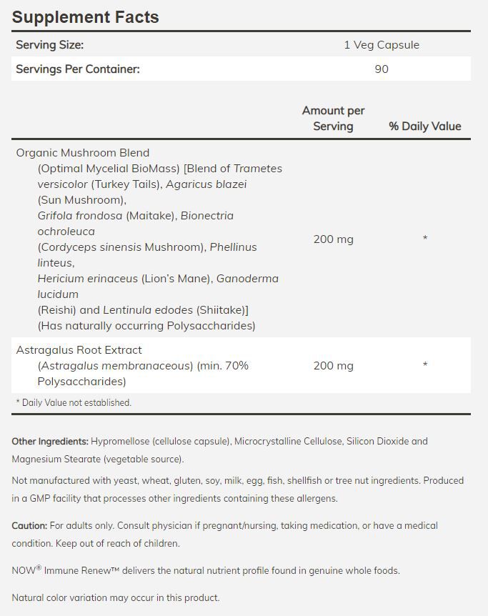 NOW Immune Renew 90 veg capsules - High-quality Herbs by NOW at BariatricPal Store