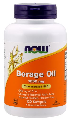 NOW Borage Oil 120 softgels - High-quality Oils/EFAs by NOW at BariatricPal Store