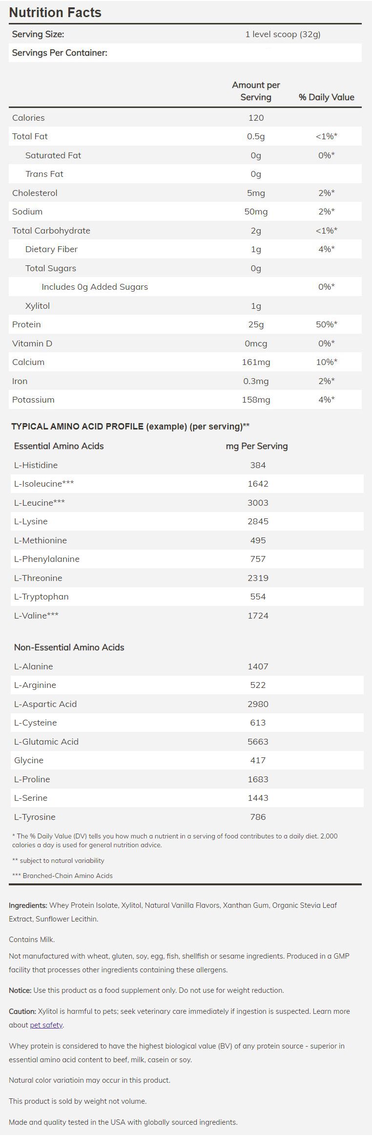 #Flavor_Creamy Vanilla #Size_5 lb.