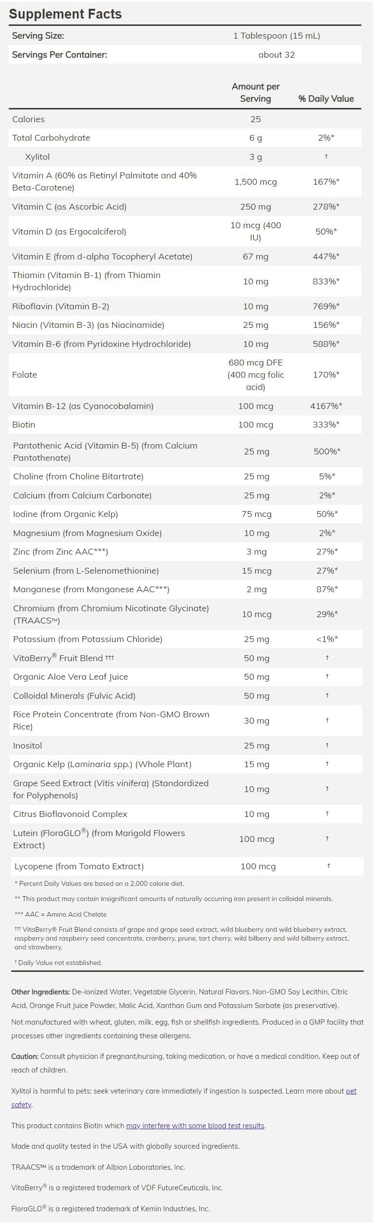 NOW Liquid Multi Vitamin & Mineral 16 fl oz - High-quality Vitamins by NOW at BariatricPal Store
