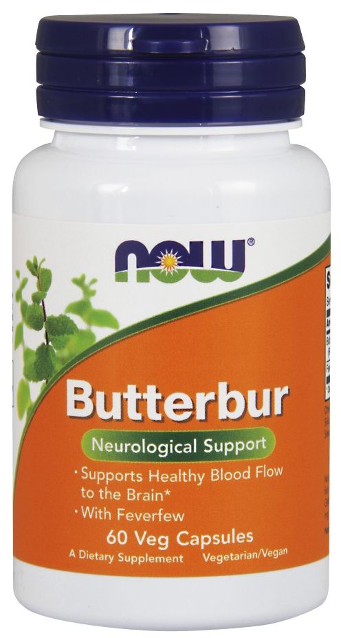 NOW Butterbur 60 veg capsules - High-quality Herbs by NOW at BariatricPal Store