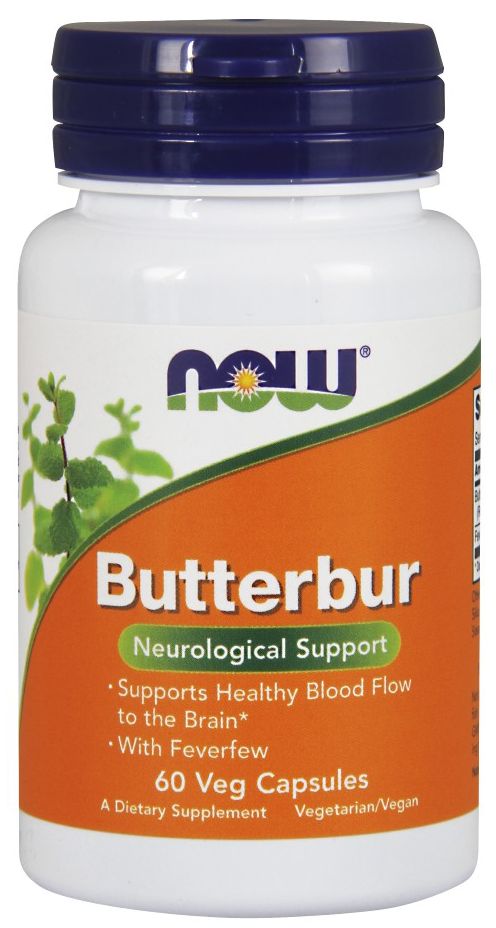 NOW Butterbur 60 veg capsules - High-quality Herbs by NOW at 