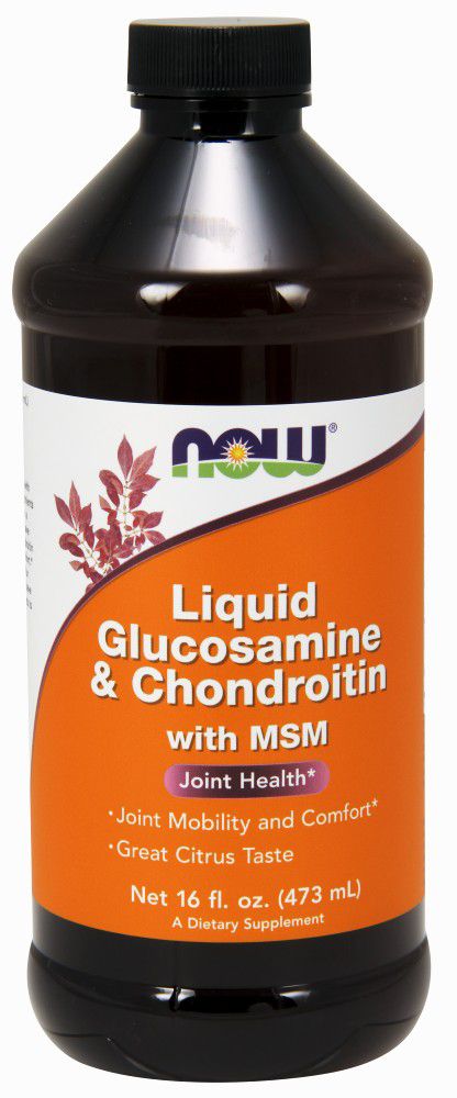 NOW Glucosamine / Chondroitin / MSM Liquid 16 fl oz. - High-quality Gluten Free by NOW at BariatricPal Store