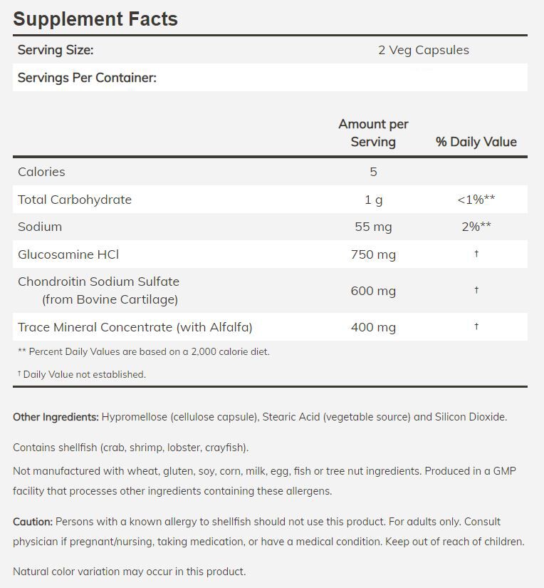 NOW Glucosamine and Chondroitin 120 capsules - High-quality Gluten Free by NOW at BariatricPal Store