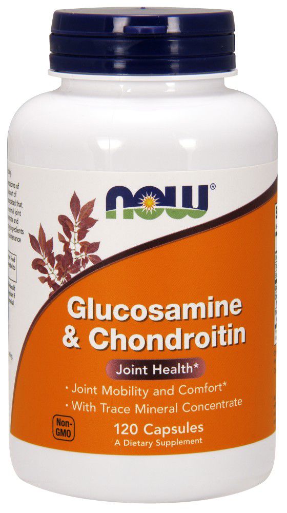 NOW Glucosamine and Chondroitin 120 capsules - High-quality Gluten Free by NOW at BariatricPal Store