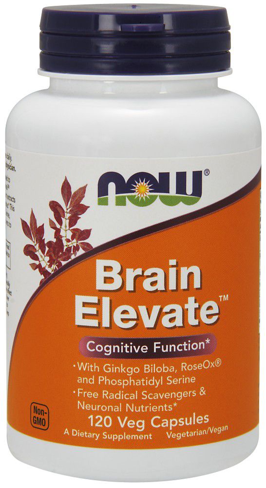 NOW Brain Elevate 120 veg capsules - High-quality Gluten Free by NOW at BariatricPal Store