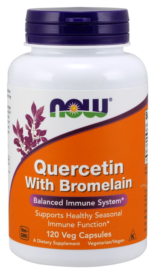 NOW Quercetin with Bromelain 120 veg capsules
