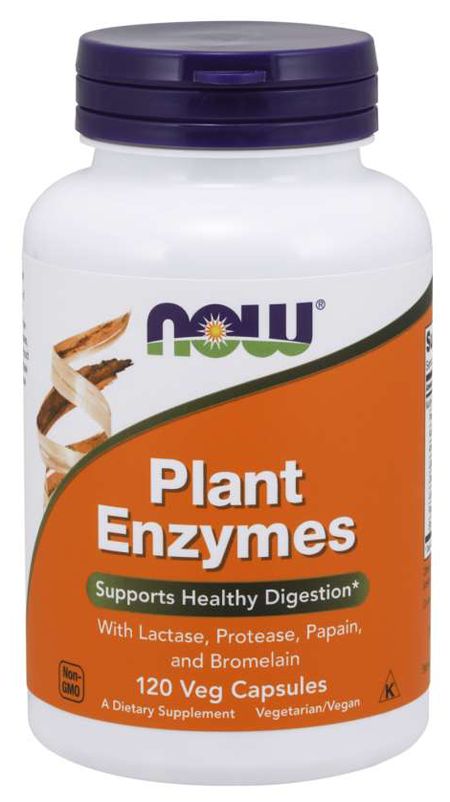 NOW Plant Enzymes 120 veg capsules - High-quality Digestion by NOW at BariatricPal Store